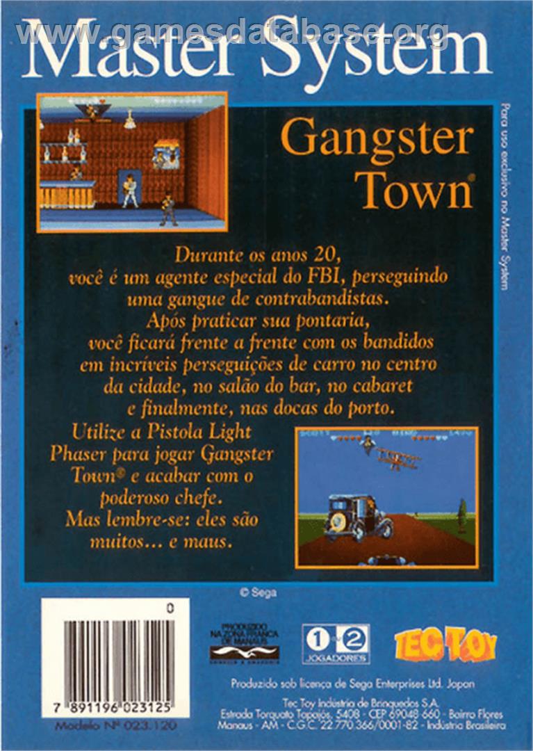 Gangster Town - Sega Master System - Artwork - Box Back