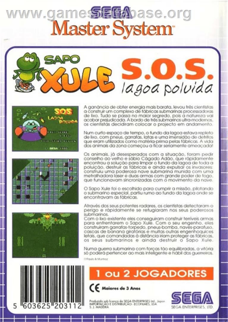 Sapo Xulé: S.O.S. Lagoa Poluída - Sega Master System - Artwork - Box Back