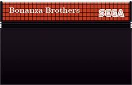Cartridge artwork for Bonanza Bros. on the Sega Master System.