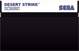 Cartridge artwork for Desert Strike: Return to the Gulf on the Sega Master System.