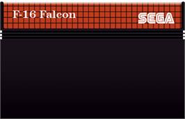 Cartridge artwork for F-16 Fighting Falcon on the Sega Master System.