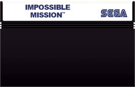 Cartridge artwork for Impossible Mission on the Sega Master System.