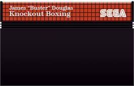 Cartridge artwork for James 'Buster' Douglas Knockout Boxing on the Sega Master System.
