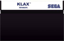 Cartridge artwork for Klax on the Sega Master System.