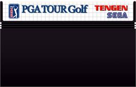 Cartridge artwork for PGA Tour Golf on the Sega Master System.