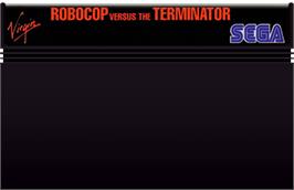 Cartridge artwork for Robocop vs. the Terminator on the Sega Master System.
