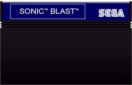Cartridge artwork for Sonic Blast on the Sega Master System.