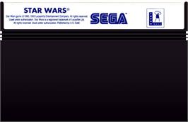 Cartridge artwork for Star Wars on the Sega Master System.