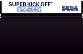 Cartridge artwork for Super Kick Off on the Sega Master System.