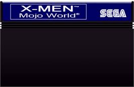 Cartridge artwork for X-Men: Mojo World on the Sega Master System.