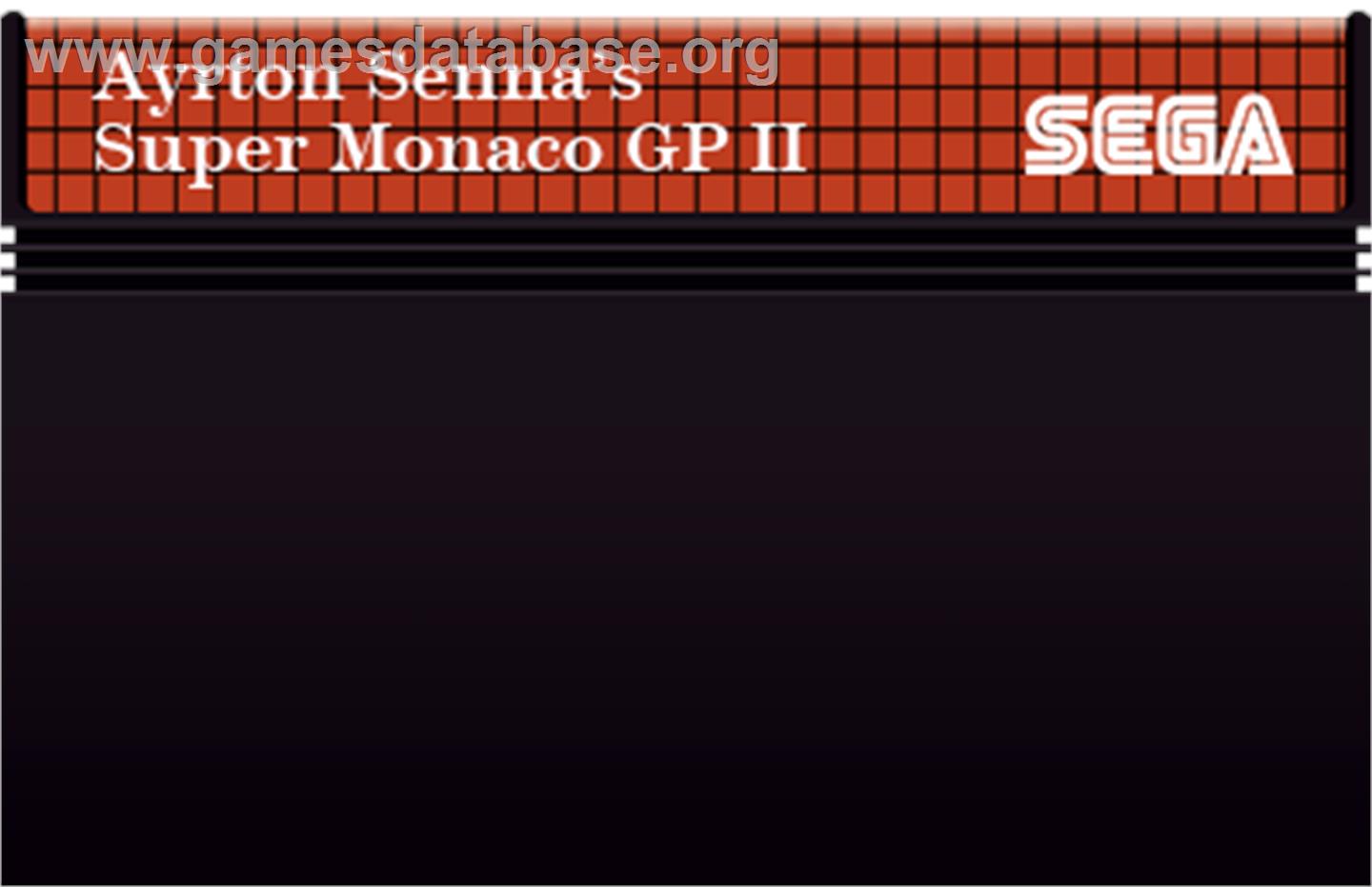 Ayrton Senna's Super Monaco GP 2 - Sega Master System - Artwork - Cartridge