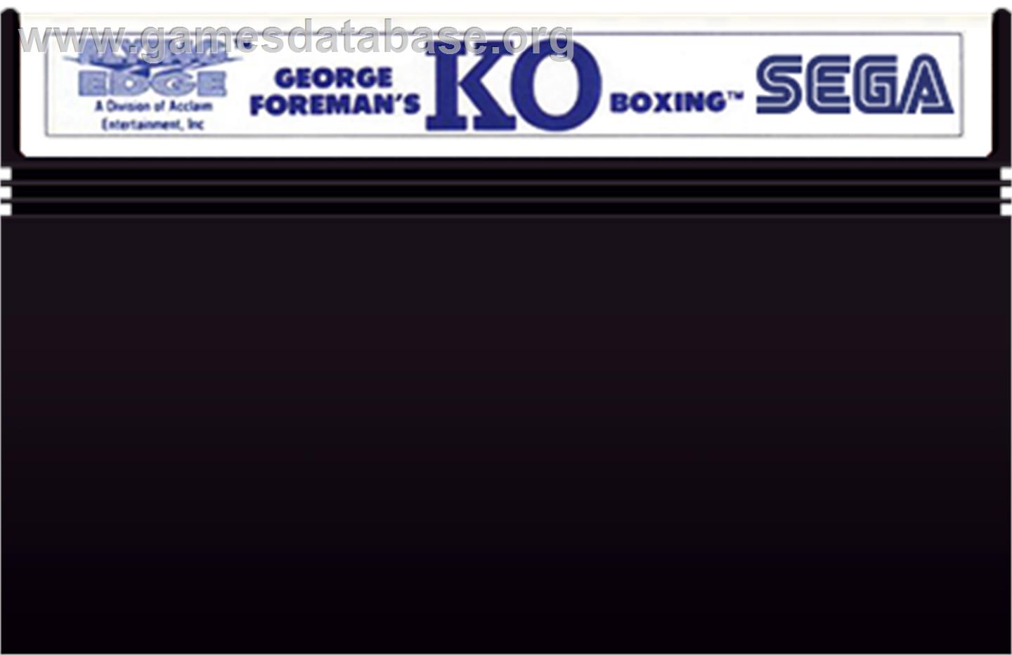 George Foreman's KO Boxing - Sega Master System - Artwork - Cartridge