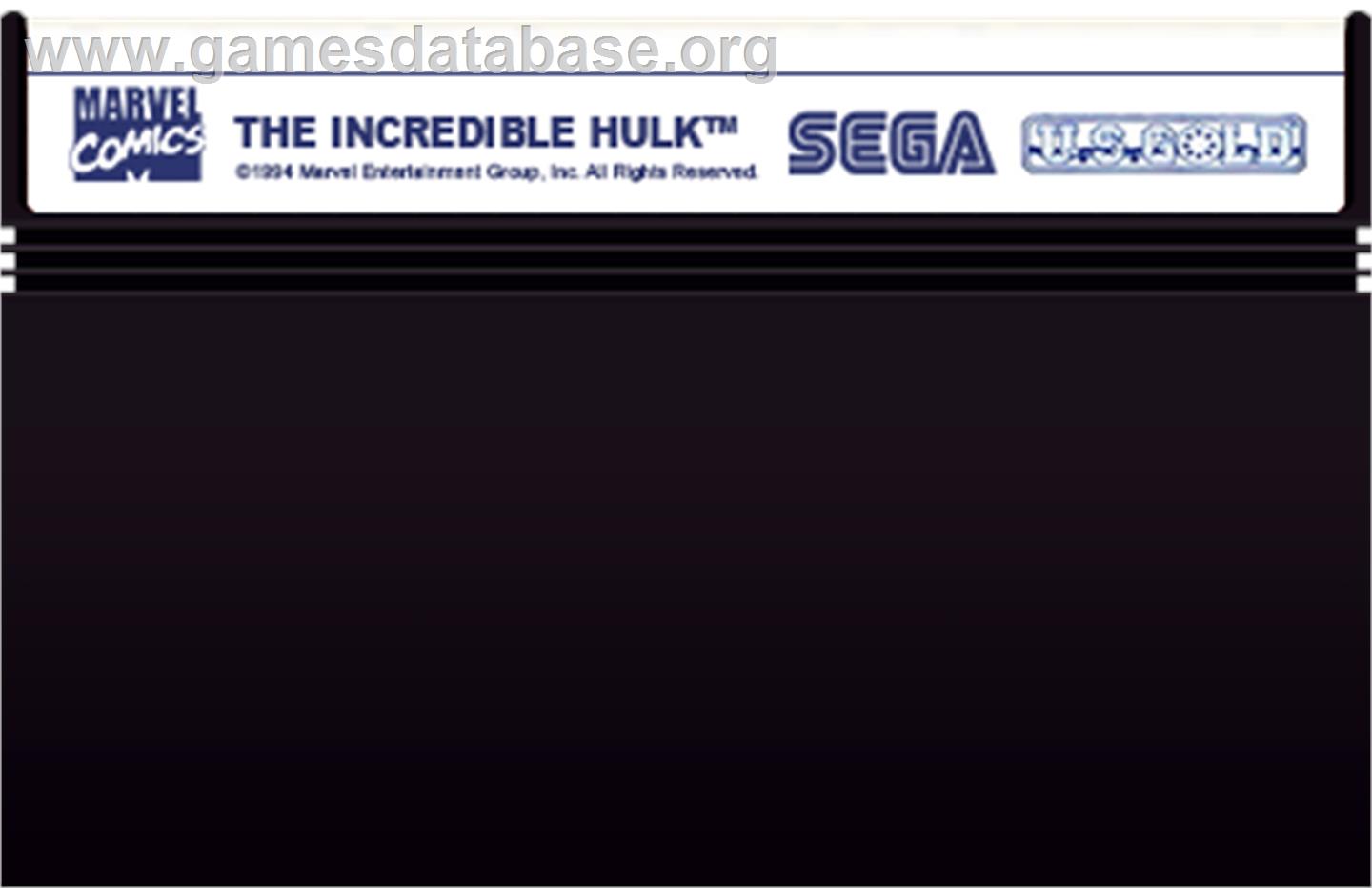 Incredible Hulk, The - Sega Master System - Artwork - Cartridge