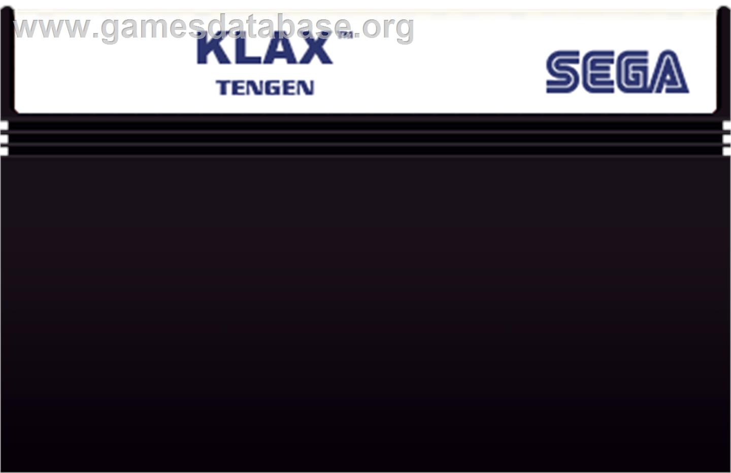 Klax - Sega Master System - Artwork - Cartridge