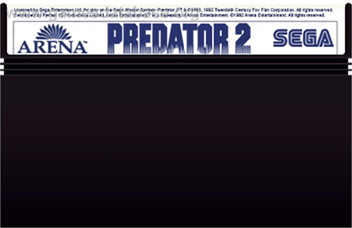 Predator 2 - Sega Master System - Artwork - Cartridge