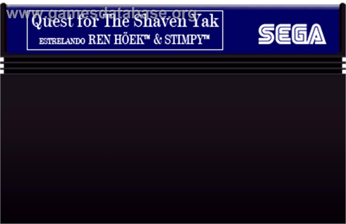 Quest for the Shaven Yak starring Ren Hoëk & Stimpy - Sega Master System - Artwork - Cartridge