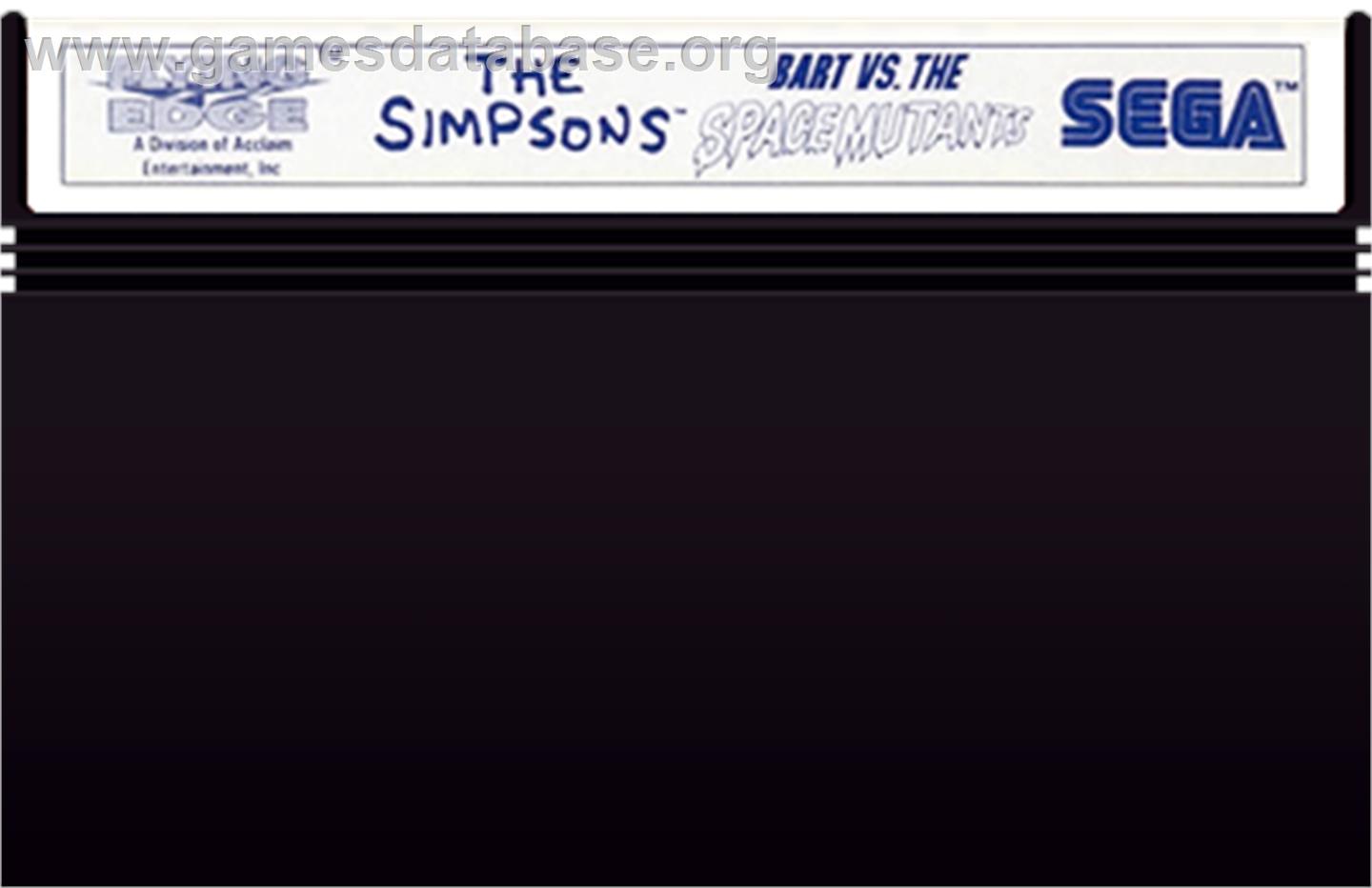 Simpsons: Bart vs. the Space Mutants - Sega Master System - Artwork - Cartridge