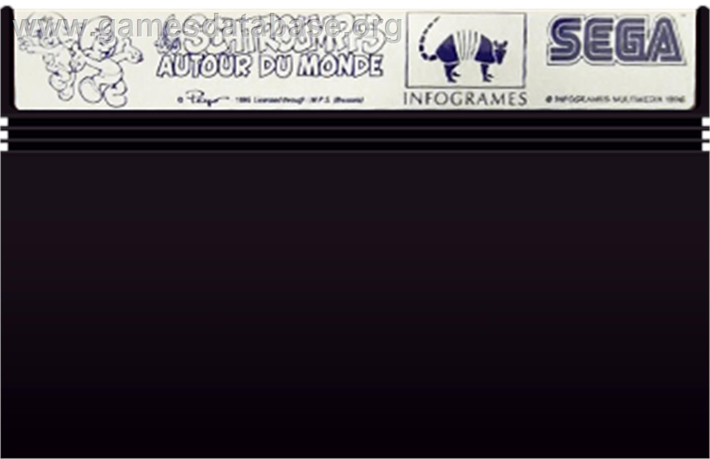 Smurfs Travel the World - Sega Master System - Artwork - Cartridge