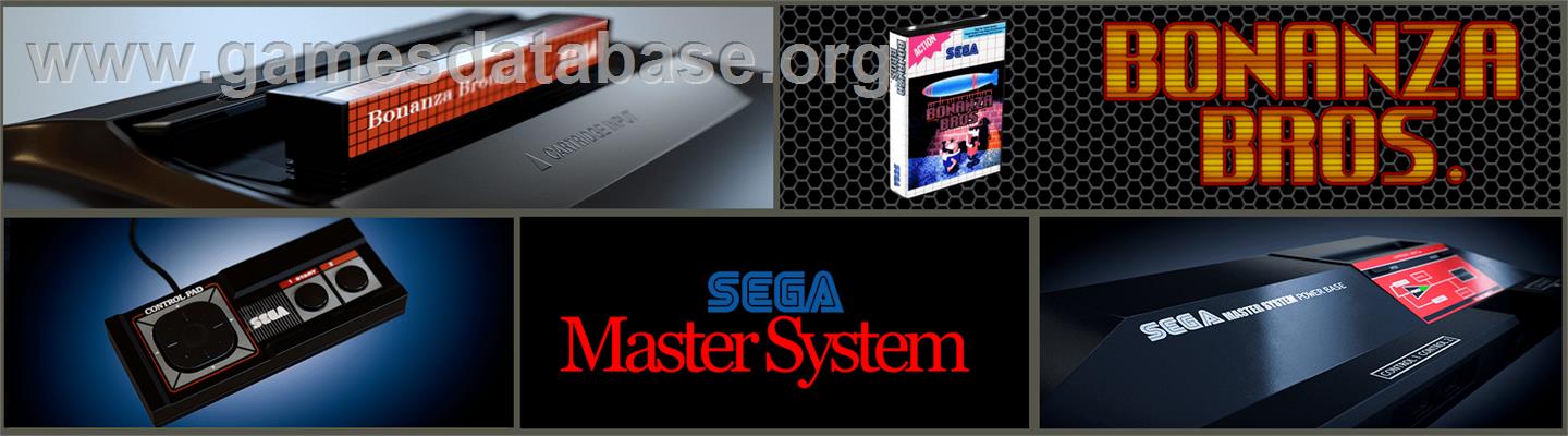 Bonanza Bros. - Sega Master System - Artwork - Marquee