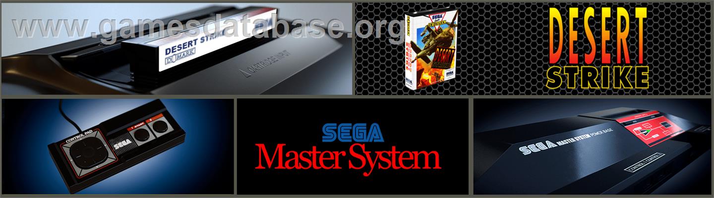 Desert Strike: Return to the Gulf - Sega Master System - Artwork - Marquee
