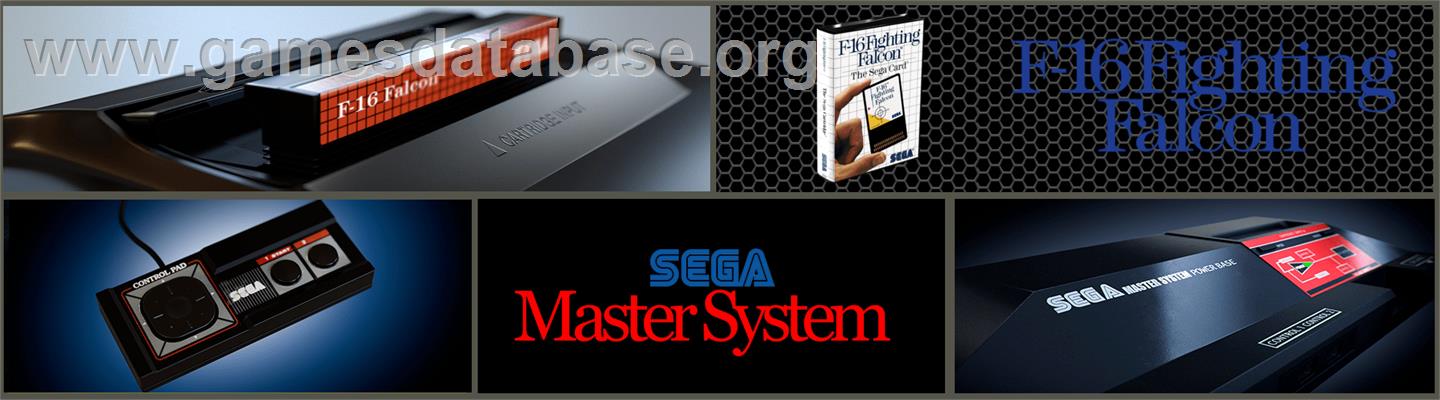 F-16 Fighting Falcon - Sega Master System - Artwork - Marquee