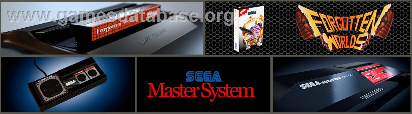 Forgotten Worlds - Sega Master System - Artwork - Marquee