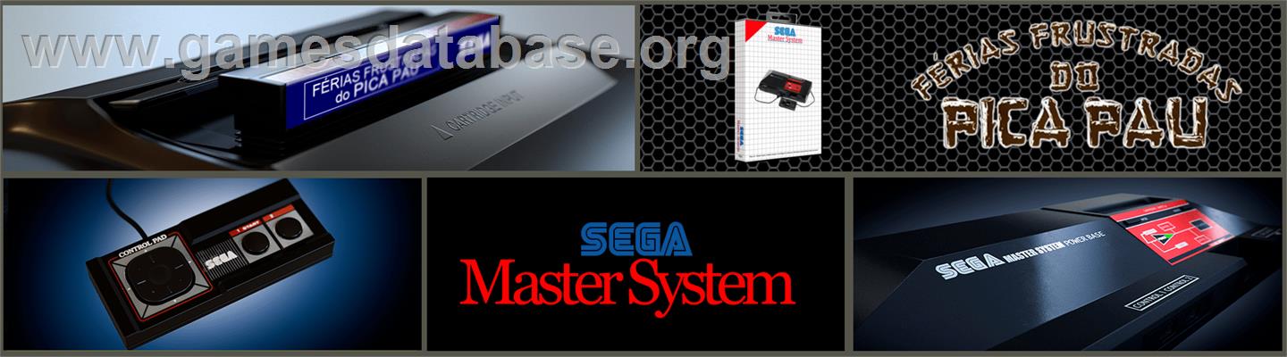 Férias Frustradas do Pica-Pau - Sega Master System - Artwork - Marquee