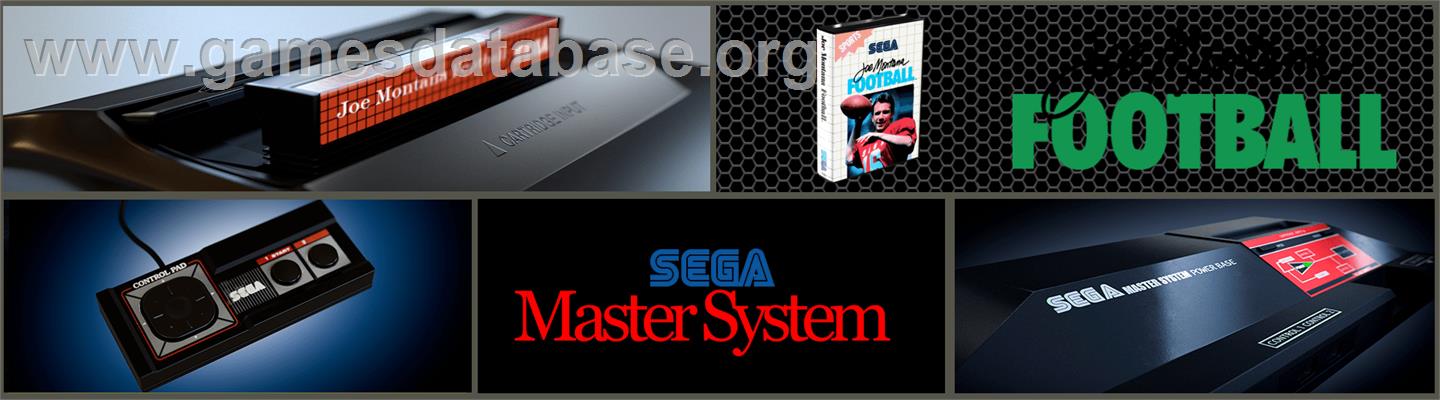 Joe Montana Football - Sega Master System - Artwork - Marquee