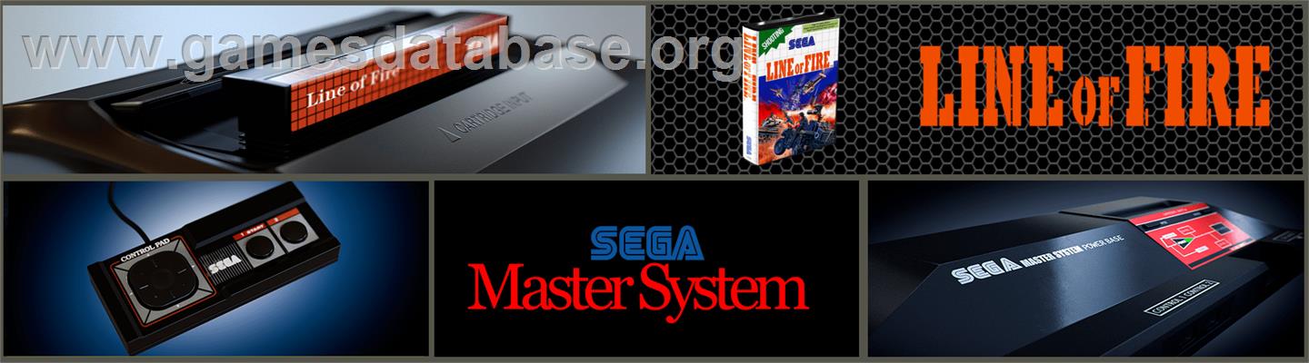 Line of Fire / Bakudan Yarou - Sega Master System - Artwork - Marquee
