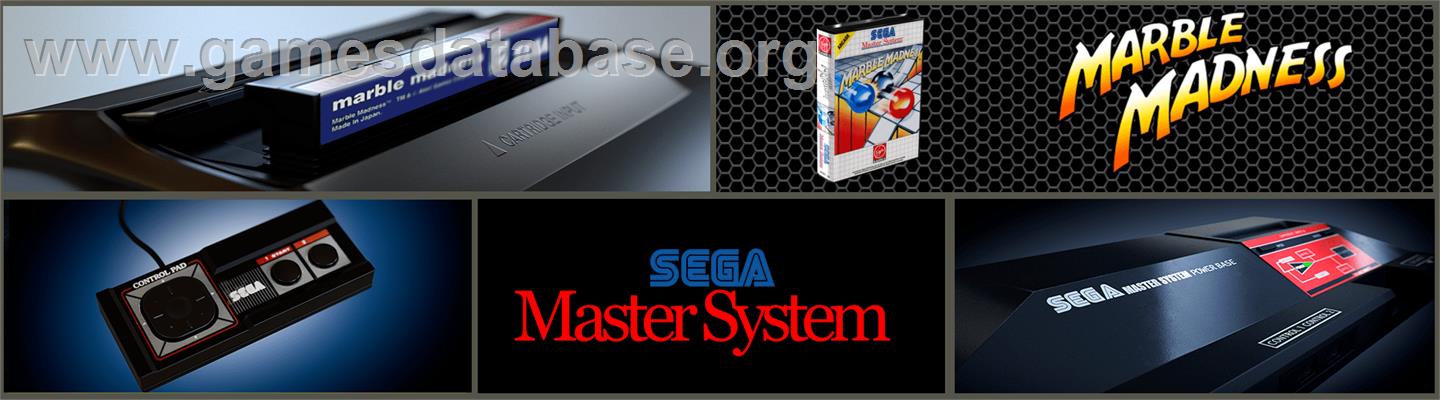 Marble Madness - Sega Master System - Artwork - Marquee