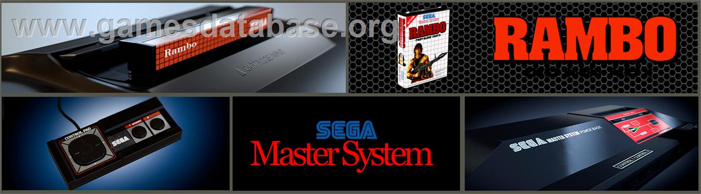 Rambo: First Blood Part 2 - Sega Master System - Artwork - Marquee