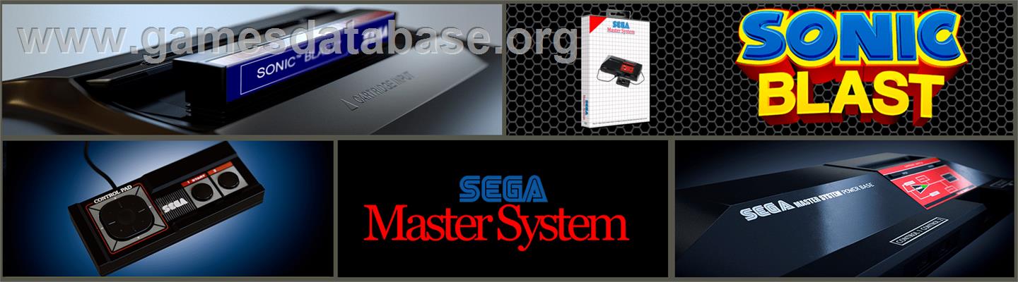 Sonic Blast - Sega Master System - Artwork - Marquee