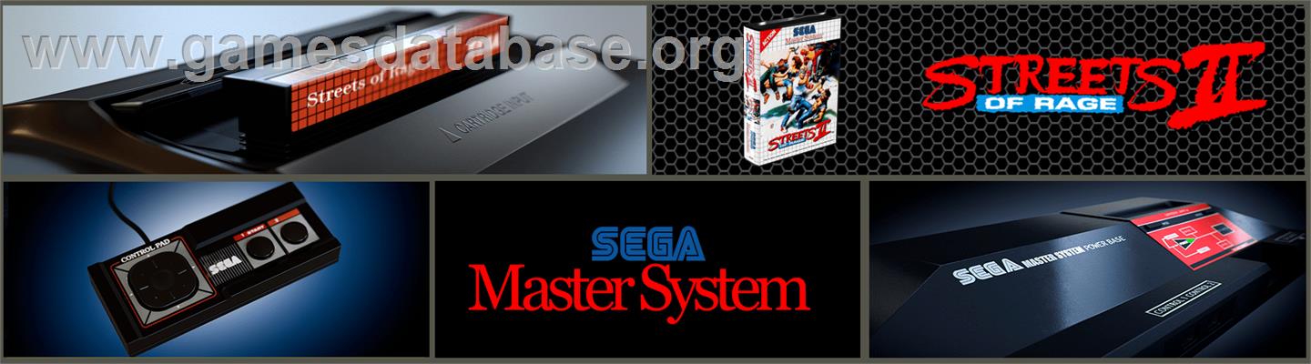 Streets of Rage 2 - Sega Master System - Artwork - Marquee