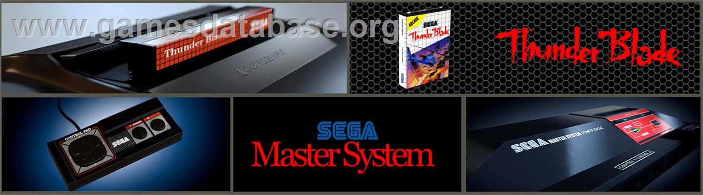 Thunder Blade - Sega Master System - Artwork - Marquee