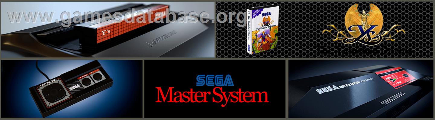 Ys - The Vanished Omens - Sega Master System - Artwork - Marquee