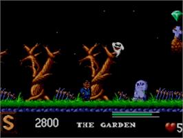 In game image of Addams Family, The on the Sega Master System.
