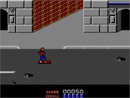 In game image of Back to the Future 2 on the Sega Master System.