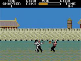 In game image of Black Belt on the Sega Master System.