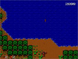 In game image of Bomber Raid on the Sega Master System.