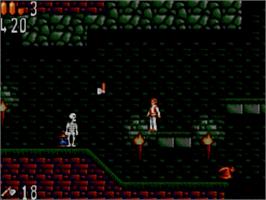 In game image of Bram Stoker's Dracula on the Sega Master System.