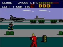 In game image of Dynamite Duke on the Sega Master System.
