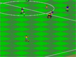 In game image of FIFA International Soccer on the Sega Master System.