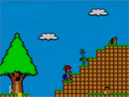 In game image of Férias Frustradas do Pica-Pau on the Sega Master System.