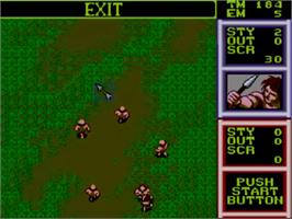 In game image of Gain Ground on the Sega Master System.