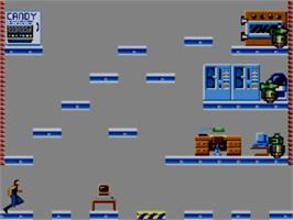 In game image of Impossible Mission on the Sega Master System.