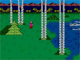 In game image of King's Quest on the Sega Master System.