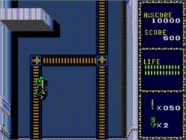 In game image of Line of Fire / Bakudan Yarou on the Sega Master System.