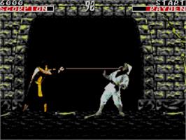 In game image of Mortal Kombat on the Sega Master System.