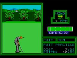 In game image of PGA Tour Golf on the Sega Master System.