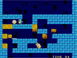 In game image of Penguin Land on the Sega Master System.